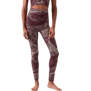 Athleta unstinkable Meryl skinlife Aurora Shine tights workout yoga‎ leggings S